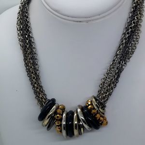 Robert‎ Rose mixed metal tone necklace